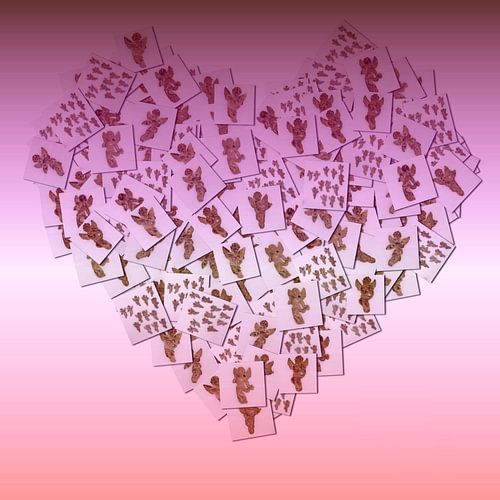 Hart collage van foto's