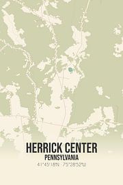 Vintage map of Herrick Center (Pennsylvania), USA. by Prints of Place