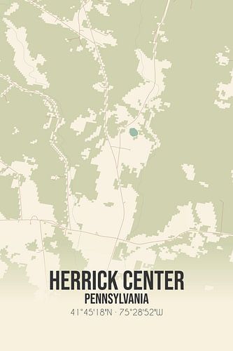 Alte Karte von Herrick Center (Pennsylvania), USA.