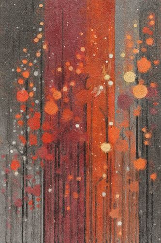 Vallend licht in rood en grijs