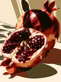 Split Pomegranate Study by Mosaic Dialogue