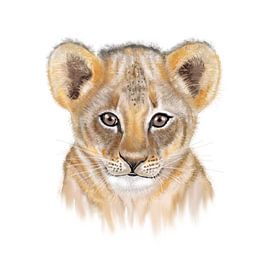 Lion cub portrait by Teuni's Dreams of Reality