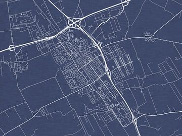 Kaart van Heerenveen in Royaal Blauw van Map Art Studio