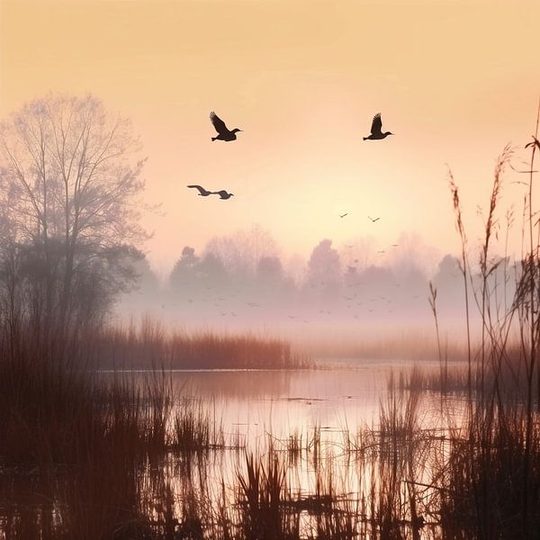 Wings at Dawn by Color Square