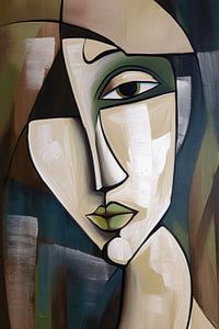 Visage féminin abstrait