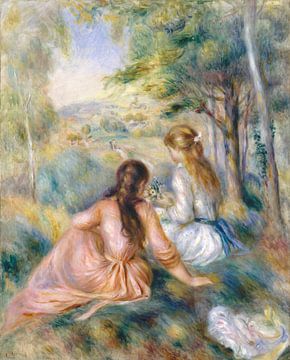 Bloemen plukken (in het veld), Pierre-Auguste Renoir