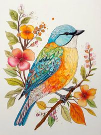 Bird On A Branch by TOAN TRAN