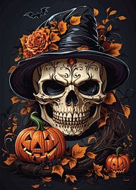 Beauté d'un crâne pour Halloween