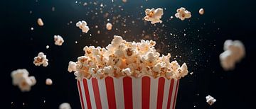Popcorn strooien in een klassieke zak van Poster Art Shop