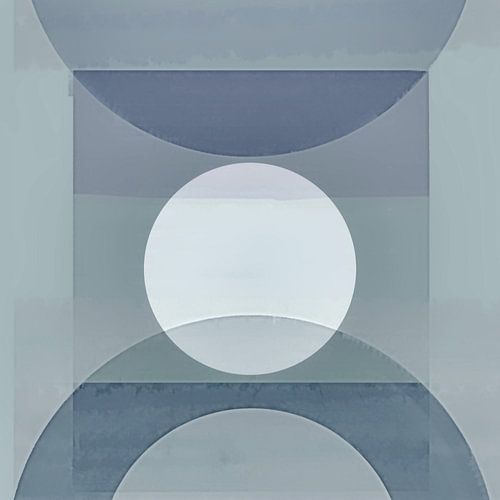 Abstracte Pastel Vormen Blauw Grijs