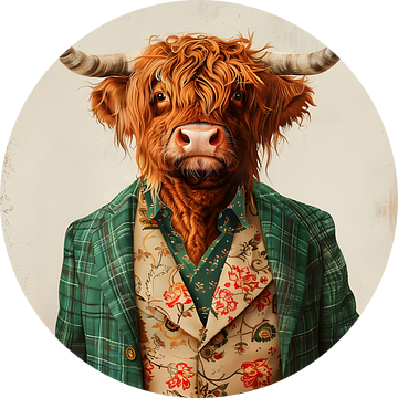 Schotse Hooglander Portret van But First Framing