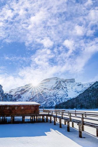 Lake Braies in winter