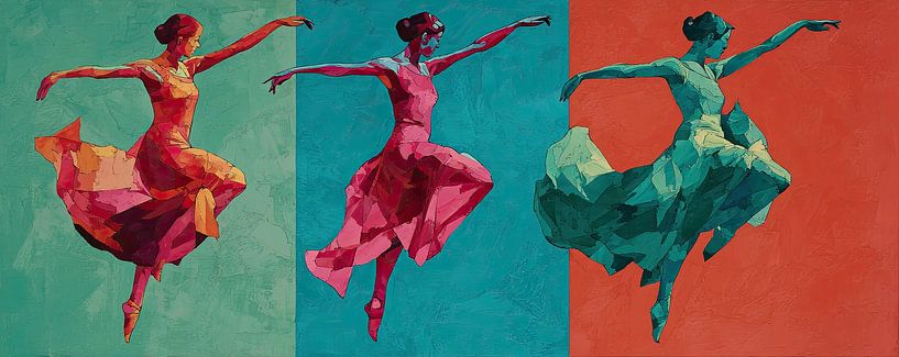 Dans Vrouw | Flowing Graceful Dancer van De Mooiste Kunst