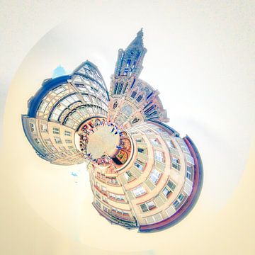 Mini-Planet 360° Notre-Dame-Kathedrale von Straßburg. von Paul Marnef