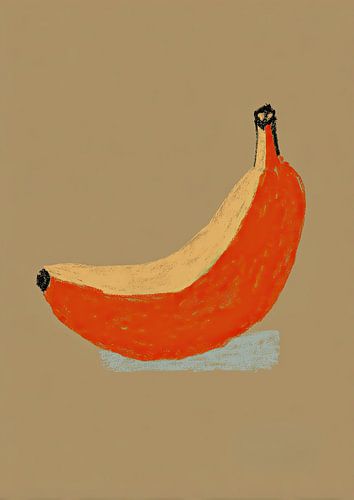 Stylised banana: minimalist graphic