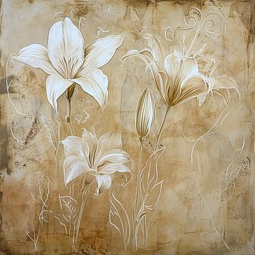 Lilies | Lilies golden earth tones