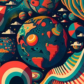 Kosmische draaikolk van Vythryd Arts