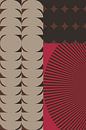 Retro kunst uit de jaren 70. Abstract geometrisch patroon nr. 12 van Dina Dankers thumbnail