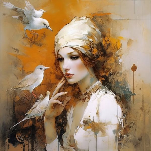 Portret &quot;Take me to wonderland&quot; van Carla Van Iersel