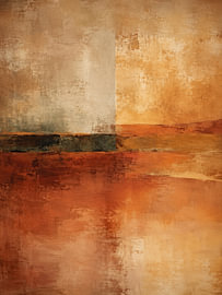 Tangerine Horizon – Warm Abstract Painting