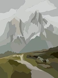 Felsige, schneebedeckte Berge von Nikita Jariwala