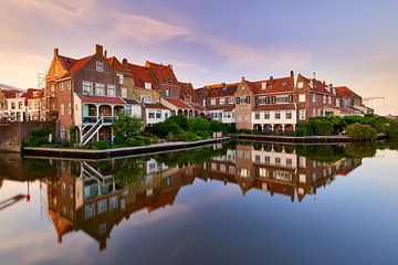Houses at the harbour of Enkhuizen by Jenco van Zalk