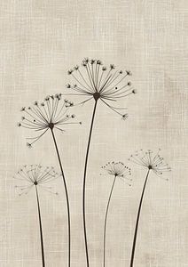 Minimalistische Blumenmalerei | Whisper Lines