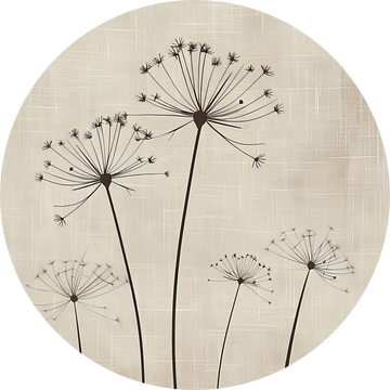 Minimalistisch Bloemenschilderij | Whisper Lines van Modern Collection