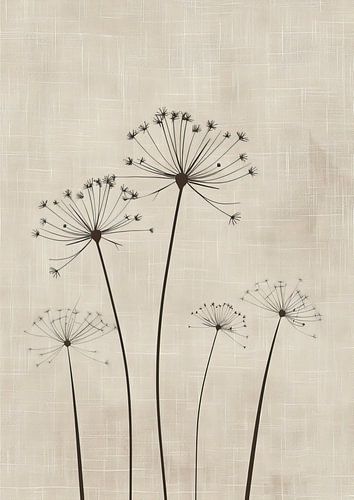 Peinture minimaliste de fleurs | Whisper Lines
