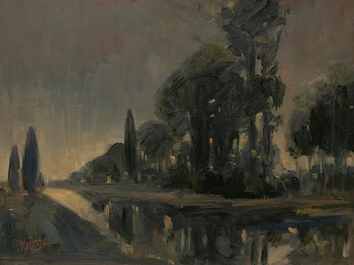 Bomen langs het Gein