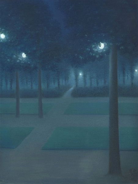 Nacht im Parc Royal, Brüssel, William Degouve de Nuncques von Meisterhafte Meister
