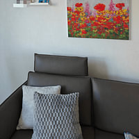 Klantfoto: Kleurrijke bloementuin van Karen Kaspar, als ArtFrame