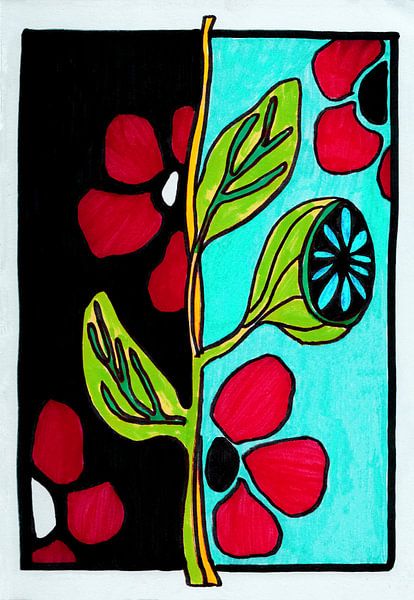 Poppy in Black Blue by Patricia's Creations