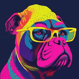 Neon buldog van Andreas Magnusson