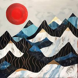 Modern mountain landscape by Poster Art Shop