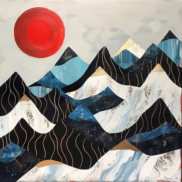Moderne Berglandschaft von Poster Art Shop