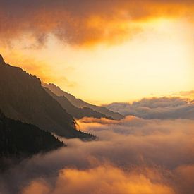 Zonsopkomst in Chamonix van Tim Visual Storyteller