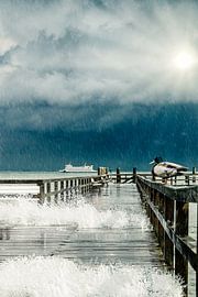 Stürmische Nordsee auf der Insel Föhr von Jürgen Neugebauer | createyour.photo