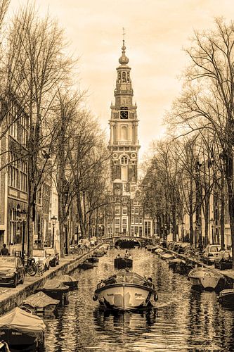 Zuiderkerk Amsterdam Nederland Sepia