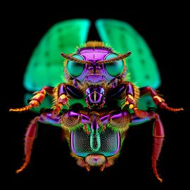 Neon Insect - De levendigheid van de natuur van byRenzo