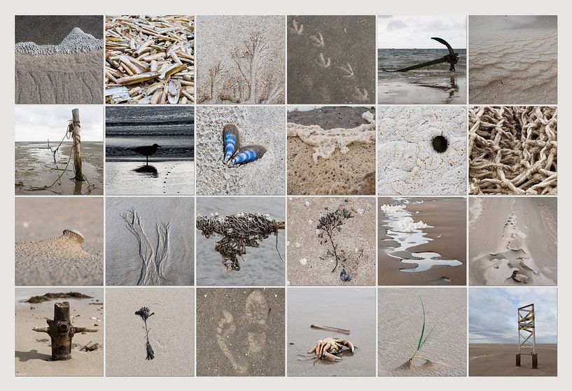 Strand Texel Collage von Yke de Vos