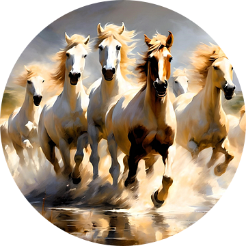 Wilde paarden in de Camargue van Gert-Jan Siesling
