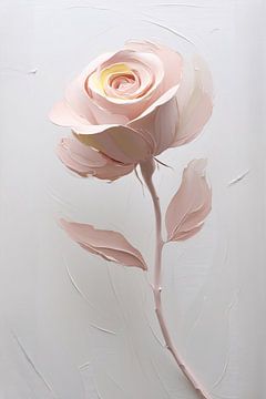 Elegante abstracte roos schilderij van Art & Soul Creations