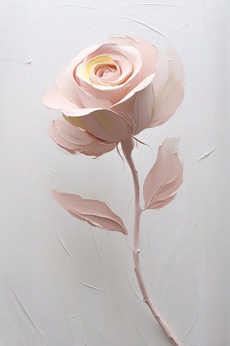 Elegante abstracte roos schilderij