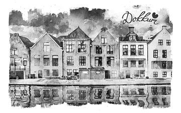 Aquarelle Dokkum sur Peter Bolman