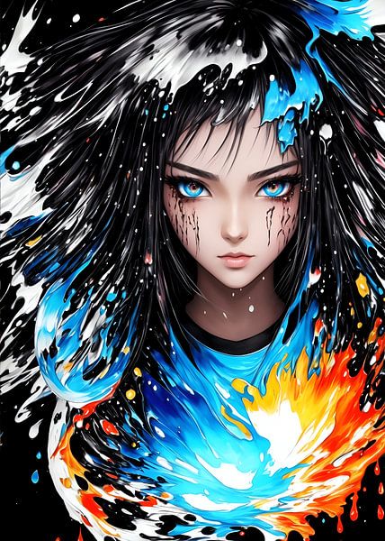 gloed anime meisje van jauhari picture graphic