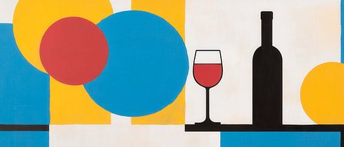 Abstract wine scene with colours