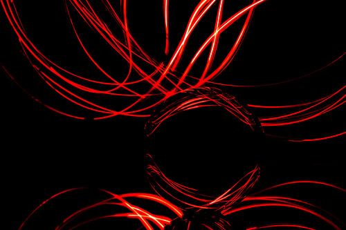 Light painting with the glass ball