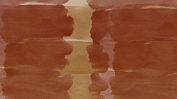 Abstract shapes in war brown and bronze by Dina Dankers