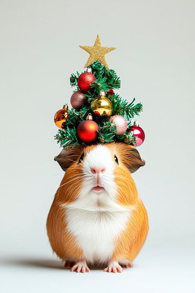 Weihnachtsmeerschweinchen von Poster Art Shop